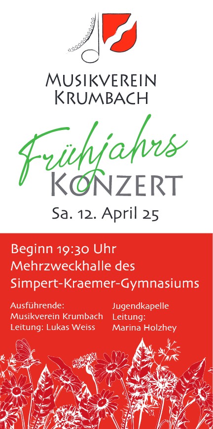 Flyer Frühjahrskonzert 2025